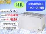 瑞興 4.3尺414L對拉式玻璃冷凍冰櫃RS-DF430